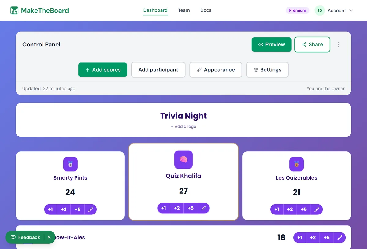 The configured buttons on each entry row in the editor.