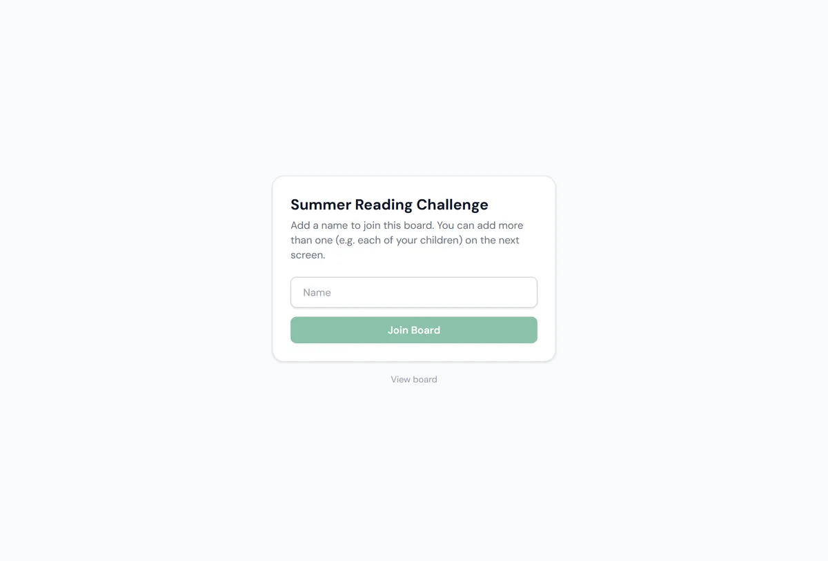 Participants enter a name to join — no account needed.